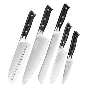 XINZUO 5PCS Kitchen Knives Set German 1.4116 Steel Suitable For Kitchen Cooking Cutting Meat Slice Vegetable Kitchen Tools Foodie Chef Tools