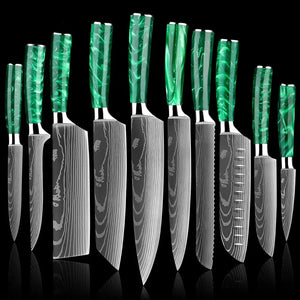 XITUO Kitchen Knives Set 1-10PCS 7Cr17 Stainless Steel Sharp Peeling Slicing Utility Vegetable Knife Kitchen Chef Cooking Knives Foodie Chef Tools